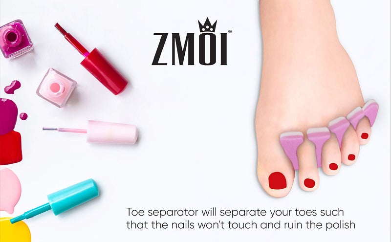 ZMOI 120 PCS Premium Pedicure Toe Separators - Soft & Durable Bulk Salon Pedicure Accessories - 4 Colors - Image 5